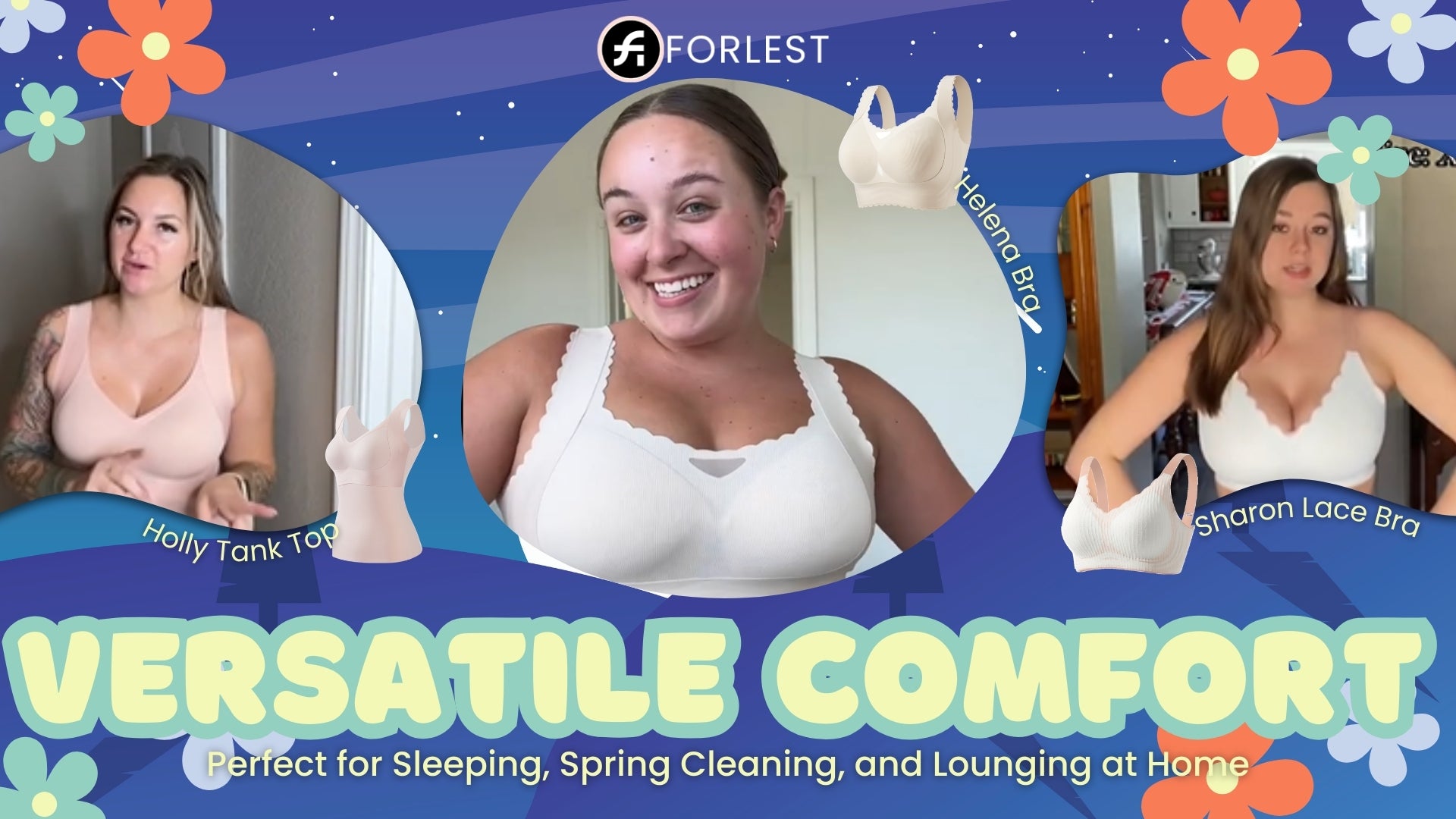 Versatile Comfort: FORLEST® Bras Are Perfect for Sleeping, Spring Cleaning, and Lounging at Home