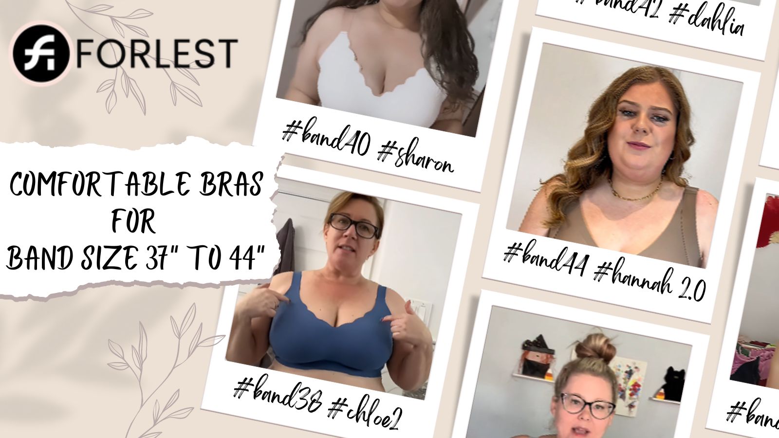 Comfortable Bras for Band Size: 37" to 44"