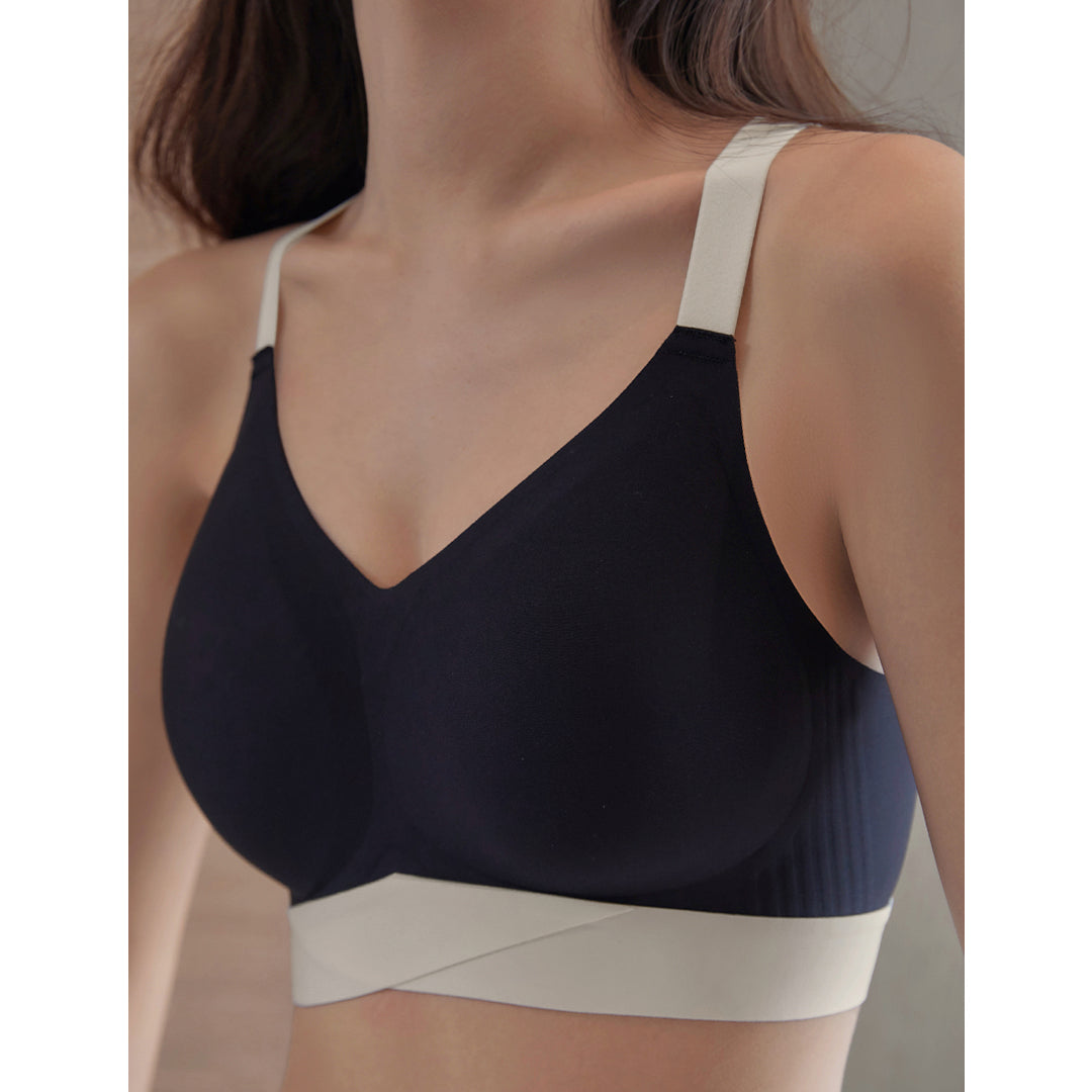 Jelly Gel® Faye Two-Tone Design Stylish Bra With Convertible Criss-Cro –  FORLEST®