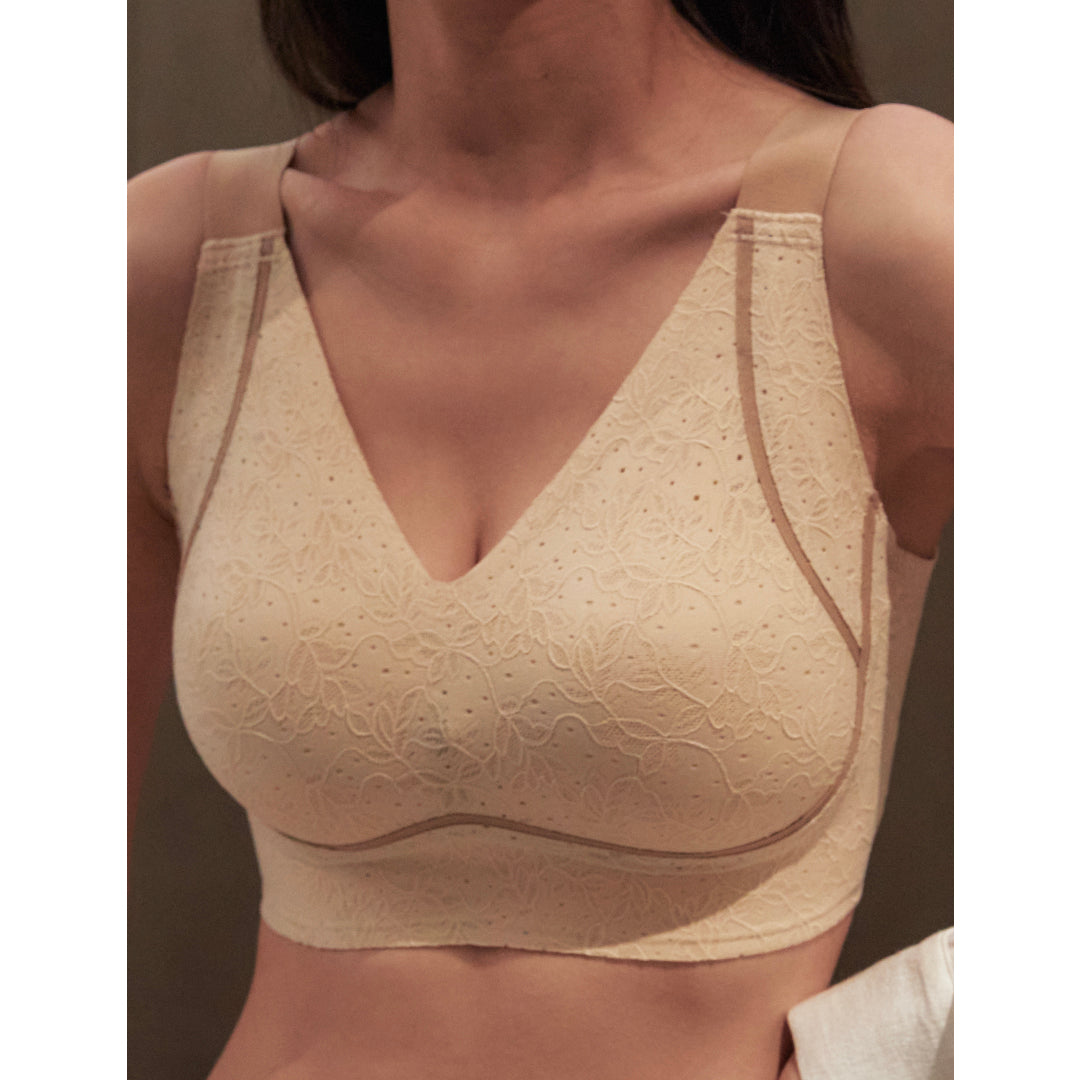 Dahlia khaki non-wired nursing bra