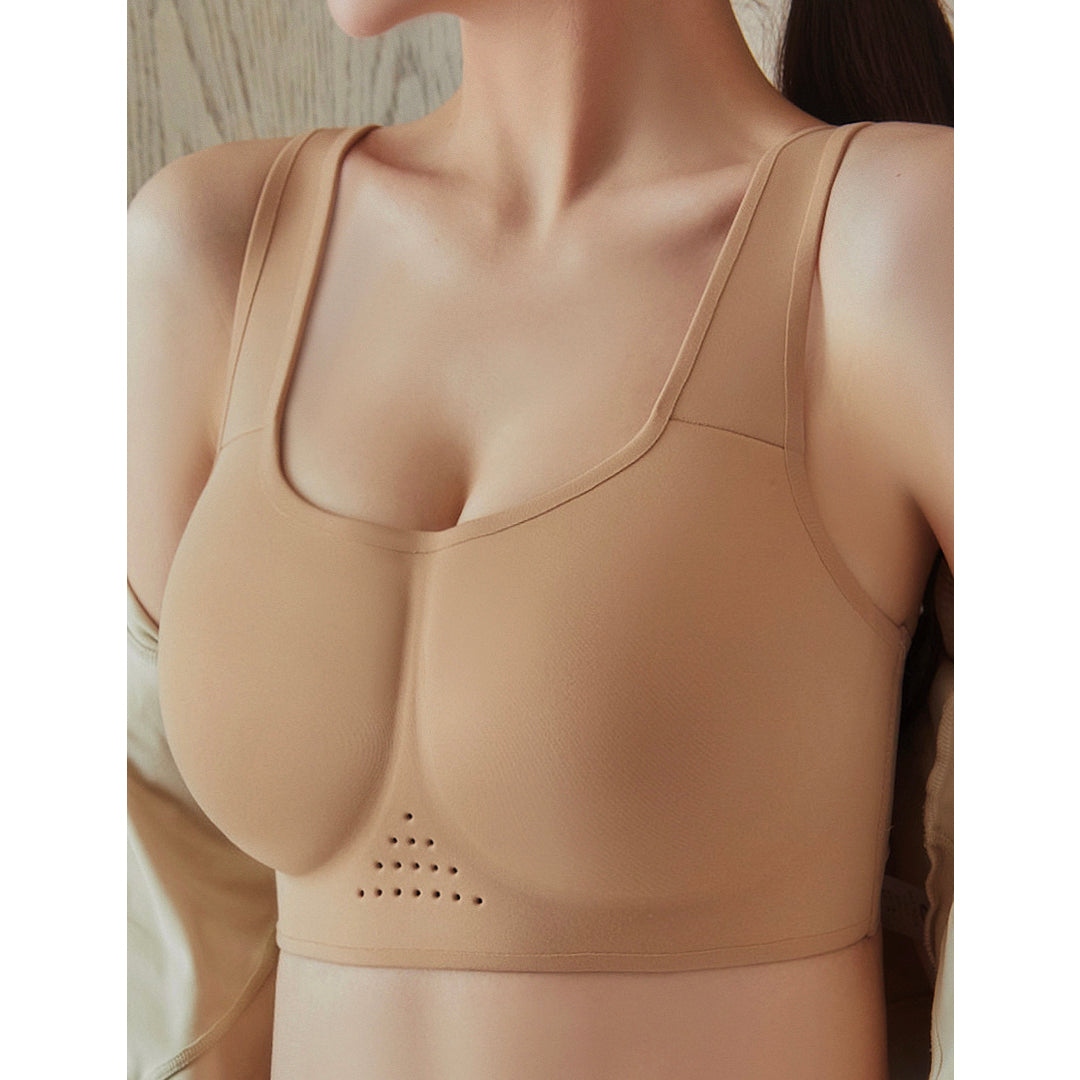 Melanie Wireless Molded Seamless Bra with Shoulder Relief & Breathable Airflow — Fuller Bust Support up to 44H