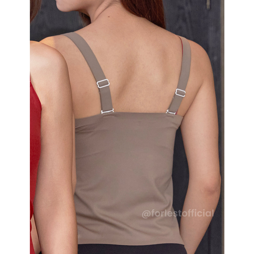 Vianne Breathable Soft Tank With Lace Trim & Adjustable Straps Up to I Cup