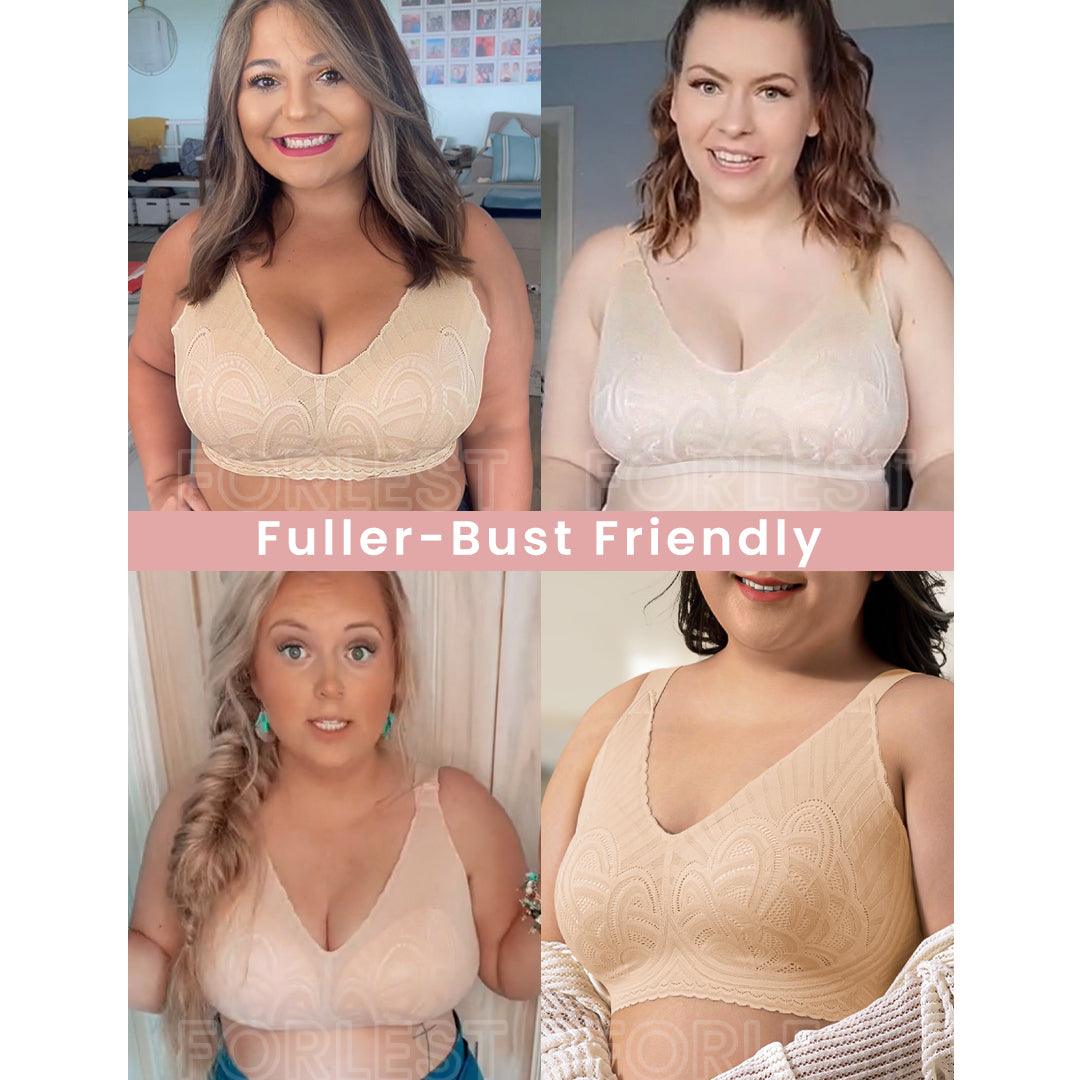 Lucy 41.8% Modal® Ultra-Soft Lace Bra For Fuller Bust Up to 42H - forlest