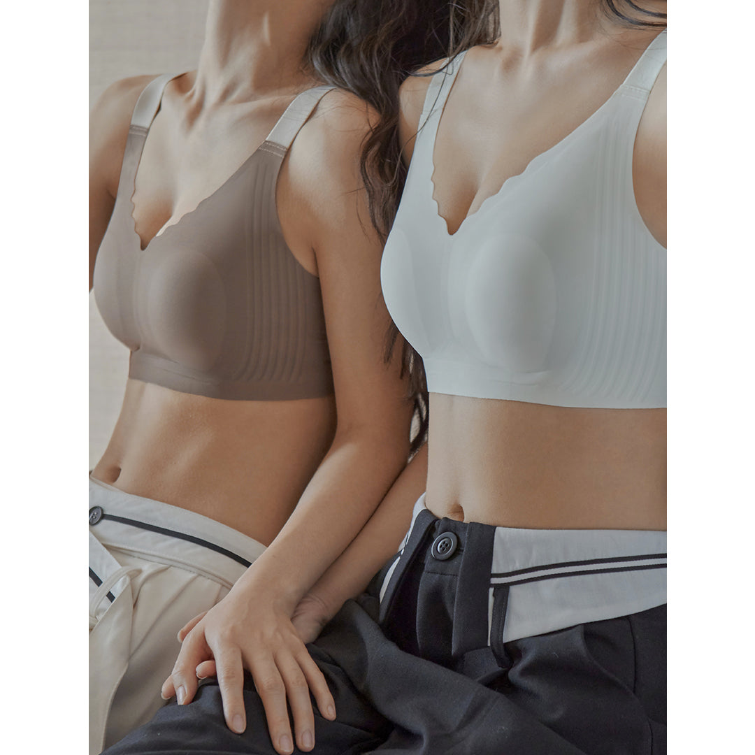 Jelly Gel®️ Eileen Ultra-Thin Fixed Pads Cooling Wireless Bra Up To J Cup